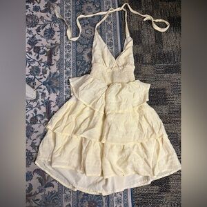 Windsor Cream Halter Dress